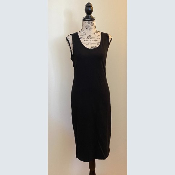 Zenana Outfitters Dresses & Skirts - Sleeveless Midi Bodycon Black Dress Thick Stretch Cotton